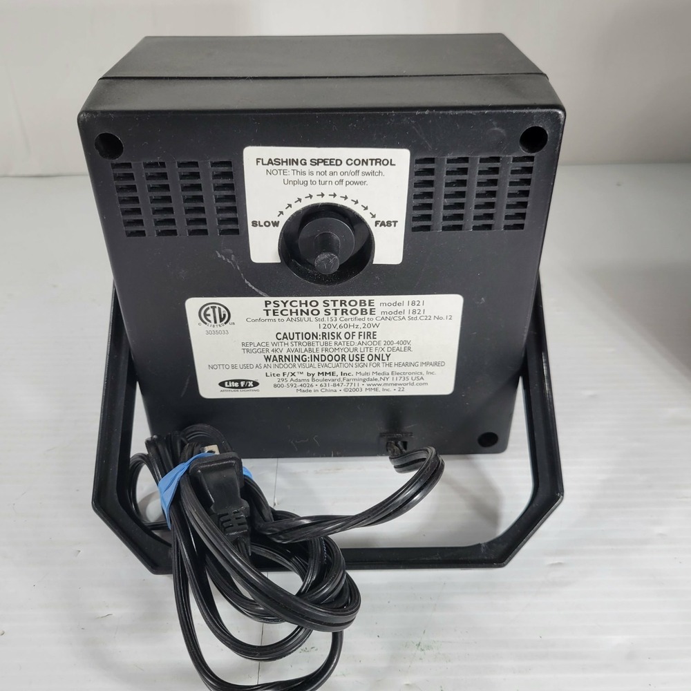 Lite F/X MME Translucent Psycho‎ Strobe Lite Model 1821 Tested Working - Picture 6 of 7